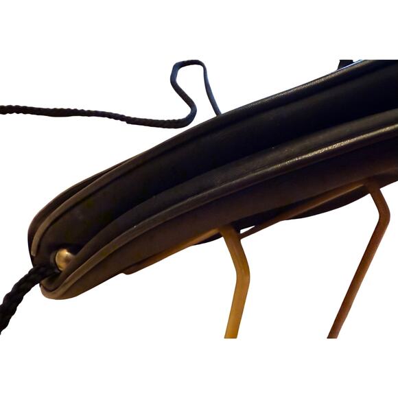 Givenchy Black Metallic Satin Leather Clutch Crossbody Bag Holiday Authentic - Picture 8 of 14